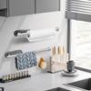 DEKAVA Paper Towel Holder Under Cabinet for Kitchen, Adhesive Paper Towel Holder Wall Mount, SUS304 Stainless Steel 13 inch(2,Silver view 2