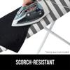 GORILLA GRIP The Original Ironing Board Cover and Pad, Silicone Coating, 400F Scorch Resistant Thick Padding, Heavy Duty Iron Covers Standard Boards, Hook and Loop Fastener Strap, Striped 15x54 view 3