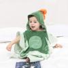 TONWHAR Kids Bath/Pool/Beach Hooded Poncho Towel-Cartoon Animal Pattern Cotton Beach Towel for Baby and Kids (Army Green Dinosaur, 1-4 Years/Height:33.4"-43.3") view 4