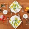Lemon Flowers Cloth Napkins Washable Reusable Polyester Dinner Napkins 20 x 20 Inch for Home Weddings Parties Holiday Table Napkins Set of 1 view 3