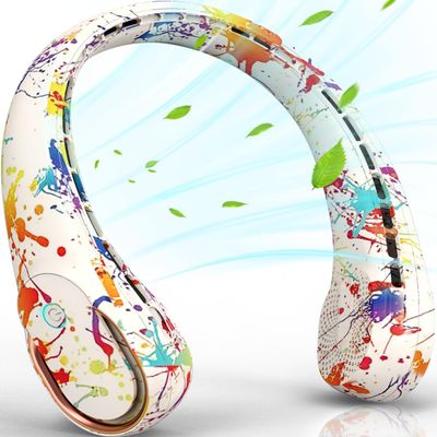 FrSara Neck Fan, Portable Personal Fan Strong Wind, 4000mAh, Air Volume,360 Cooling, No Hair Twisting, Air Volume On 2 Sides, Non-Slip, Quick Charge, Long Use Time, Gift for Women, Men, Birthday