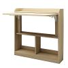 Wddwymll Wall Folding Desk Table,Small Space Saving Floating Desk,Wall Mounted Table with Storage Shelves,Capacity 60KG,for Office,Living Room,Kitchen view 1