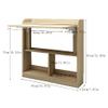 Wddwymll Wall Folding Desk Table,Small Space Saving Floating Desk,Wall Mounted Table with Storage Shelves,Capacity 60KG,for Office,Living Room,Kitchen view 3