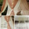 005 Two-Color Color Bed Curtain  Double Layer Polyester Sheer Mesh Dome Bed Canopy  Round Hoop Princess Mosquito Net (Color : Yellow, Size : 2 m (6.6ft)) view 3