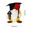 1Pc Graduation Gnome Plush Gnome Doll Facelass Doll, Bachelor Hat and Yellow Cloth Design Graduation Season Party Decorations Table Adornment for Home Office Ornaments view 2