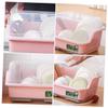 Cabilock 1pc Multi-Functional Plastic Cutlery Organizer with Lid Dish Drying Rack for Kitchen Storage for Spaces Keeps Tableware Dry and Clean view 3