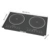 Double Induction Cooktop Burners, 1200W Digital Electric Countertop Burner Sensor Touch Stove Double-head Induction Cooker Electric Hot Plate Countertop Stove Double Burner for All Cookwares view 3
