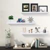 AZSKY 24 Inch Picture Ledge Shelf Floating Shelves Wall Mounted Set of 3 White view 2
