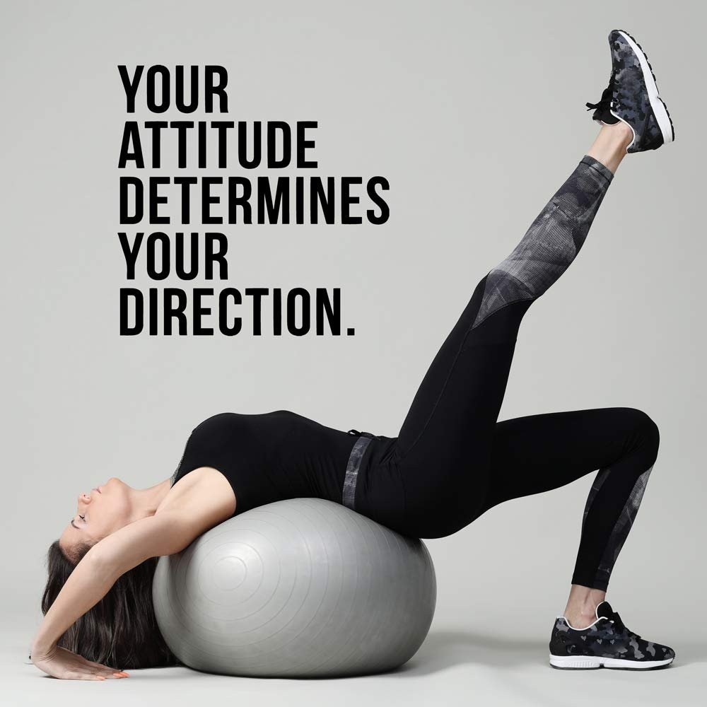 YOKIKI Gym Wall Quote Your Attitude Determines Your Direction Wall Sticker Art Stickers Modern Fashion Wallsticker Wall Decal for Kids Wall Art Sticker Murals
