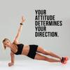 YOKIKI Gym Wall Quote Your Attitude Determines Your Direction Wall Sticker Art Stickers Modern Fashion Wallsticker Wall Decal for Kids Wall Art Sticker Murals view 2