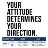 YOKIKI Gym Wall Quote Your Attitude Determines Your Direction Wall Sticker Art Stickers Modern Fashion Wallsticker Wall Decal for Kids Wall Art Sticker Murals view 3