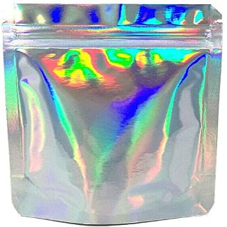 100PCS Metallic Zip Lock Bags Aluminum Foil Mylar Bags Glossy Reusable Reclosable Smell Proof Heat Sealable Packaging Bag for Candy Jewelry Food Grade Double Side Silver Zipper Pouch (3.3x5.1 Inch)
