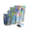100PCS Metallic Zip Lock Bags Aluminum Foil Mylar Bags Glossy Reusable Reclosable Smell Proof Heat Sealable Packaging Bag for Candy Jewelry Food Grade Double Side Silver Zipper Pouch (3.3x5.1 Inch) view 2