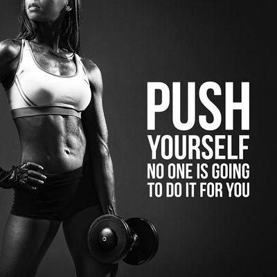 YOKIKI Gym Wall Quote Push Yourself No One is Going to Do It for You Wall Sticker Home Decoration Accessories for Home Decor Decal Wall Art Mural Drop Shipping