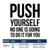 YOKIKI Gym Wall Quote Push Yourself No One is Going to Do It for You Wall Sticker Home Decoration Accessories for Home Decor Decal Wall Art Mural Drop Shipping view 3