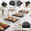 MAPRIAL Slate Cheese Boards, 6 Pack 8.8 x 6 Mini Slate Charcuterie Boards Stone Cutting Plates Serving Tray Black Platter for Sushi, Party, Wedding, Housewarming Gifts, Christmas view 2