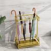 Umbrella Racks Metal Commercial Umbrella Stand Umbrella Holder, Large-Capacity Cane Cue Storage Rack, with Detachable Drip Tray, Used in Hotels Banks Schools (Color : Gold, Size : 44x24x60cm) view 2