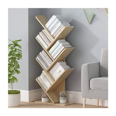 GZHENH Solid Wood Bookshelf, Tree-Shaped Floor Small Bookshelf Multilayer Shelf Convenient Storage Save Space Used for Child Student Study, 2 Sizes (Color : A, Size : 48x20x108cm)
