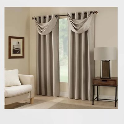 Valances etc. Paradise Room Darkening Waterfall Window Valance (Stone, 24"x24")