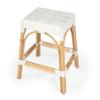 Butler Specialty Company Robias Rattan 24.5" Counter Stool - Glossy White view 1