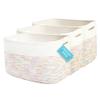 OrganiHaus Set of 3 Woven Storage Baskets for Shelves, Decorative Organizer Bins for Closet & Bathroom, Multipurpose Home Organization Baskets, Toy Storage Basket - Rainbow Stitches 15x9x10 inches view 1