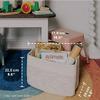 OrganiHaus Set of 3 Woven Storage Baskets for Shelves, Decorative Organizer Bins for Closet & Bathroom, Multipurpose Home Organization Baskets, Toy Storage Basket - Rainbow Stitches 15x9x10 inches view 2