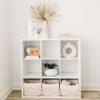 OrganiHaus Set of 3 Woven Storage Baskets for Shelves, Decorative Organizer Bins for Closet & Bathroom, Multipurpose Home Organization Baskets, Toy Storage Basket - Rainbow Stitches 15x9x10 inches view 4