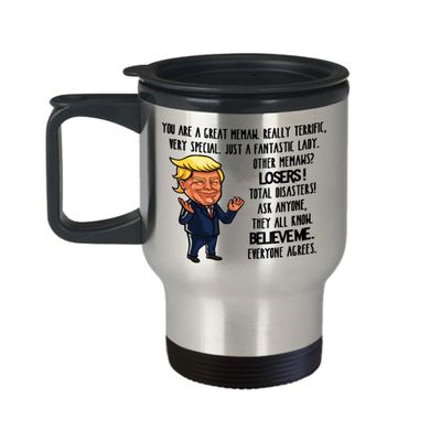Trump Memaw Travel Mug You are a Great Grandma Mothers Day from Grandchildren Funny Political Republican 14 Oz. Stainless Steel Insulated Appreciation