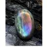 Natural Labradorite Palm Stone Worry Stones Purple Flash Irregular Sphere Healing Crystal Quartz Gemstone Pocket Stone for Reiki Chakra Balancing Decoration (Purple Flash Labradorite 20-50Grams) view 4
