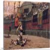 ARTCANVAS Pollice Verso Thumbs Down Gladiator 1872 Canvas Art Print Stretched Framed Painting Picture Poster Giclee Wall Decor by Jean Leon Gerome - 40" x 26" (1.50" Deep) view 1