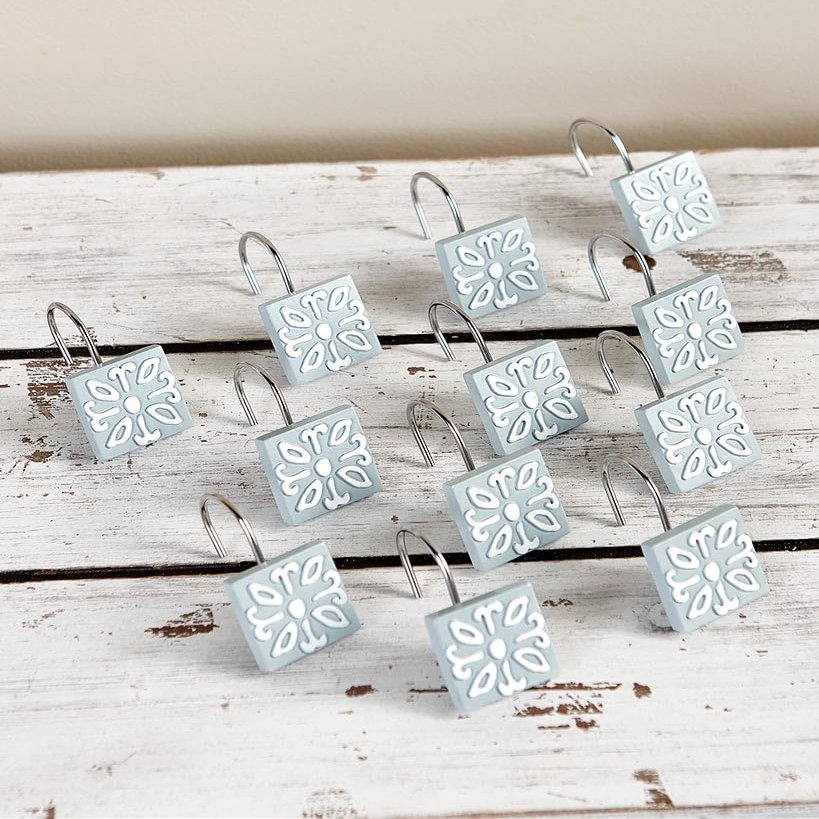 Madeleine Bathroom Collection - Set of 12 Shower Hooks