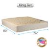 Dream Solutions USA DS USA Chiro Premier Orthopedic Gentle Firm Mattress Only with Mattress Cover Protector (Beige) - Two-Sided Fully Assembled, Long Lasting Comfort (King 76"x80"x9") view 2