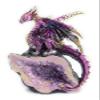 Aint It Nice Dragon Statue Rock Faux Geode Cavern Sparkling Medieval Collectible Fantasy Dragon Figurine Dcor, Purple 3.5(L) X 2.5(W) X 5.5(H) inches view 1