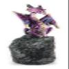 Aint It Nice Dragon Statue Rock Faux Geode Cavern Sparkling Medieval Collectible Fantasy Dragon Figurine Dcor, Purple 3.5(L) X 2.5(W) X 5.5(H) inches view 2