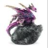 Aint It Nice Dragon Statue Rock Faux Geode Cavern Sparkling Medieval Collectible Fantasy Dragon Figurine Dcor, Purple 3.5(L) X 2.5(W) X 5.5(H) inches view 3