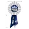 Beistle Military Pride Rosettes 2-Pack Patriotic Appreciation Award Ribbons, White and Blue with Thank You and American Flag Design for Ceremonies, Veterans Events, Honor Displays, 3" x 6" view 4