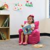 Cali Little Bear Sack Bean Bag Chair, Durable Coated Oxford Nylon Cover, Flexible Seating for Children, Kid's Furniture for Bedrooms, Playrooms, Daycare, Preschool (2-Pack) - Raspberry view 2