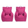 Cali Little Bear Sack Bean Bag Chair, Durable Coated Oxford Nylon Cover, Flexible Seating for Children, Kid's Furniture for Bedrooms, Playrooms, Daycare, Preschool (2-Pack) - Raspberry view 4