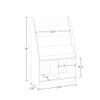 RiverRidge Kids Bookshelf & Toy Storage Organizer with 4 Book Racks, 2 Cubbies and 2 Aqua Blue Storage Bins - Versatile Book Nook Toy Tidy view 3