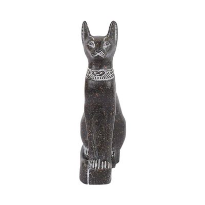 Ancient statues for cat made of black granite