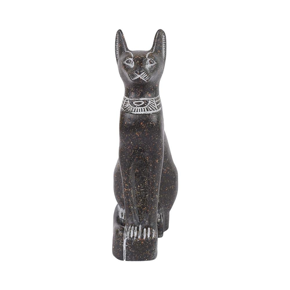 Ancient statues for cat made of black granite