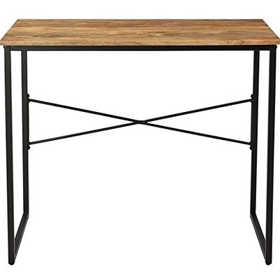 Crestview Collection Evolution Erik 35" Wide Wood and Iron Desk in Brown