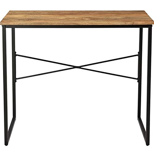 Crestview Collection Evolution Erik 35" Wide Wood and Iron Desk in Brown