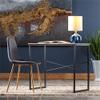 Crestview Collection Evolution Erik 35" Wide Wood and Iron Desk in Brown view 2