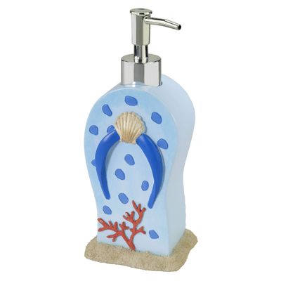 Avanti Linens - Soap Dispenser/Lotion Pump, Beach Day Inspired Home Decor (Beach Mode Collection)