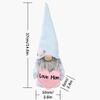 3Pcs Mother's Day Gnome Plush Decorations, Scandinavian Tomte Swedish Gnome Elf Dwarf Doll, Mother's Day Decorations Gift for Mom, Table Ornament, Love Heart Love Mom Themed Handmade Ornaments view 3