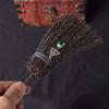 BLESSUME Witch Altar Broom Pentacle Mini Wizard Broom Pentagram/Celtic Knot Divination Ornament (Celtic Knot & Green Pendant) view 3