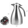 CABAX 34 oz Food-grade Stainless Steel Thermal Carafe/Double Walled Vacuum Insulated Coffee Pot with Press Button Top, 12+ Hrs Heat&Cold Retention for Coffee,Tea,Beverage etc (1.0L) view 2