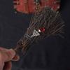 BLESSUME Witch Altar Broom Pentacle Mini Wizard Broom Pentagram/Celtic Knot Divination Ornament (Celtic Knot & Red Pendant) view 4