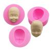 HEYANG Variety Face Cake Mold, Silicone Baby Face Baby Head Fondant Molds Shower Bomb Manufacturing Mould Super Light Weight Clay Soap Resin Chocolate Mold (3 pcs) view 4
